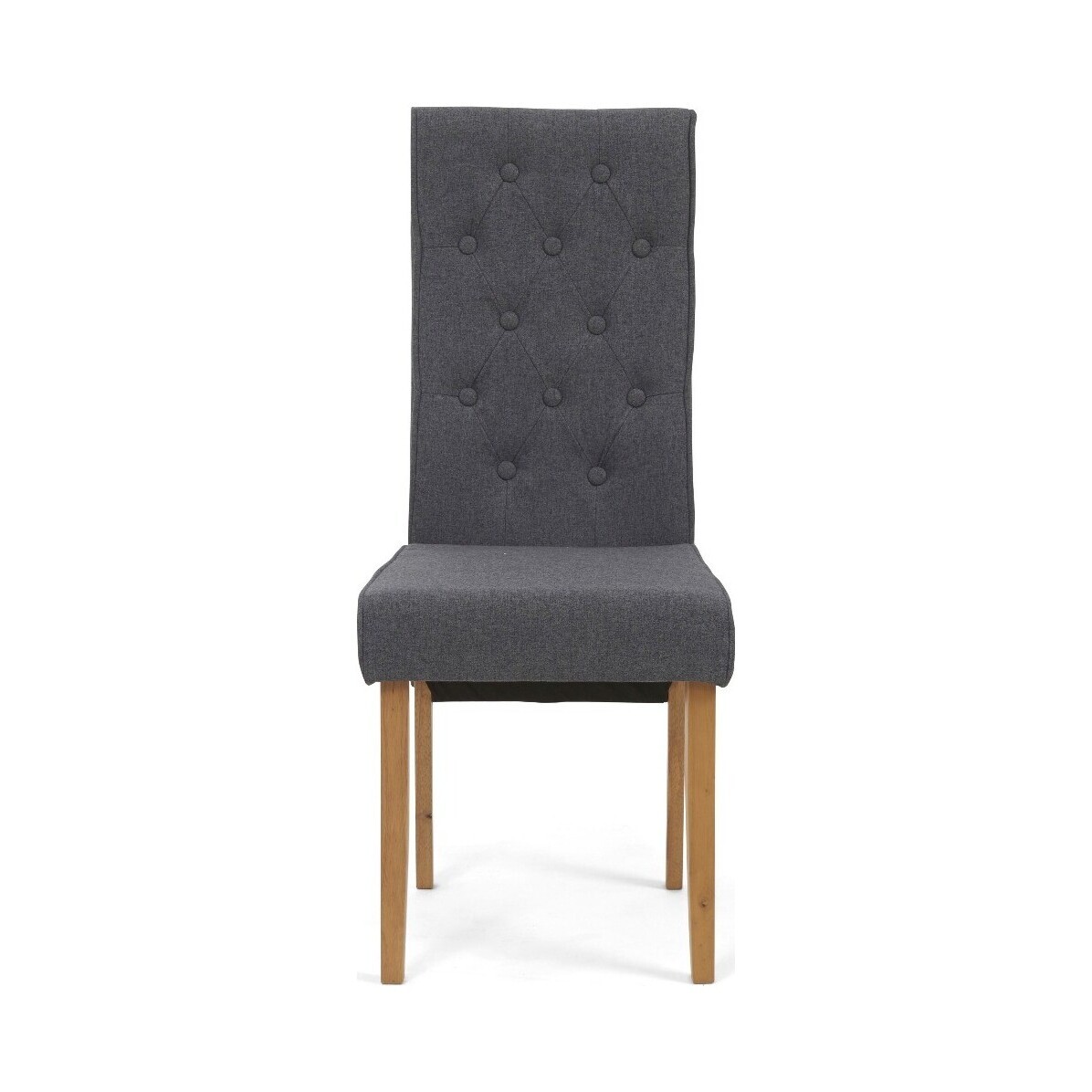 Juliette Grey Fabric Dining Chairs – image 2