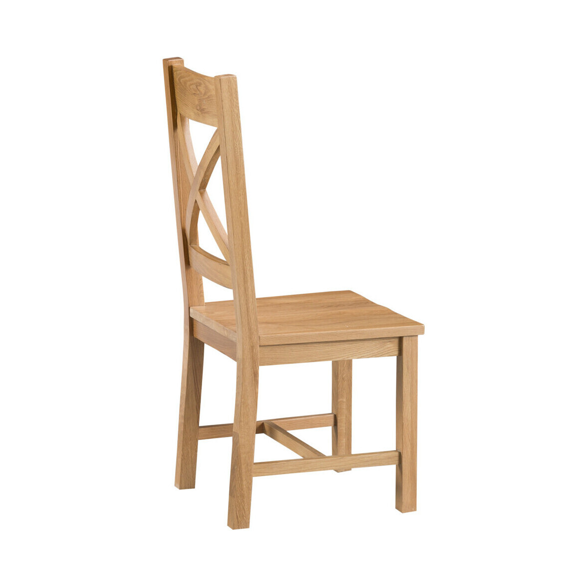 Sydney Wooden Cross Back Dining Chairs - Oak, 2 Chairs – image 2