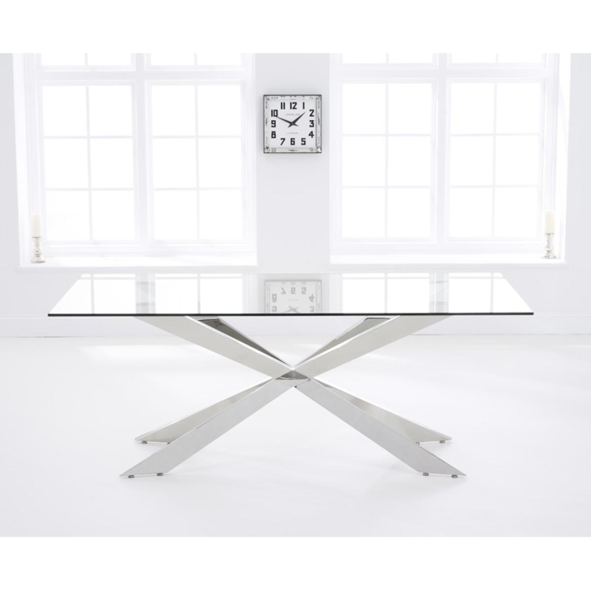 Juniper 160cm Glass Dining Table with Calgary Chairs - Cream, 4 Chairs – image 6