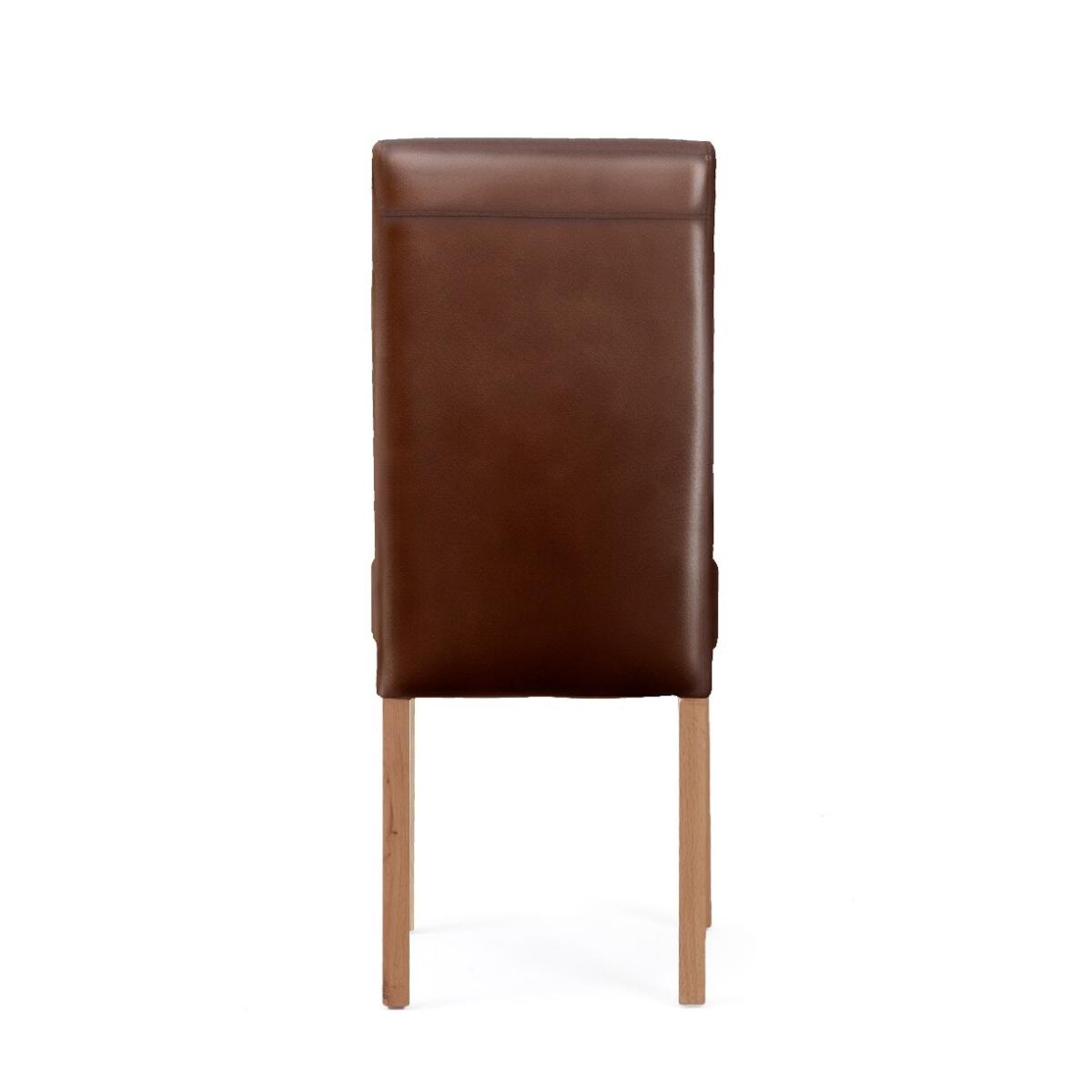 Olivia Brown Faux Leather Dining Chairs – image 6