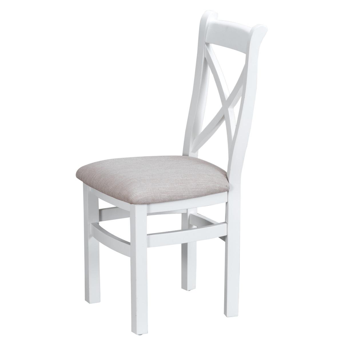 Eden Oak and White 180cm Butterfly Extending Table with Cross Back Dining Chairs with Fabric Seats - Oak and White, 6 Chairs – image 11