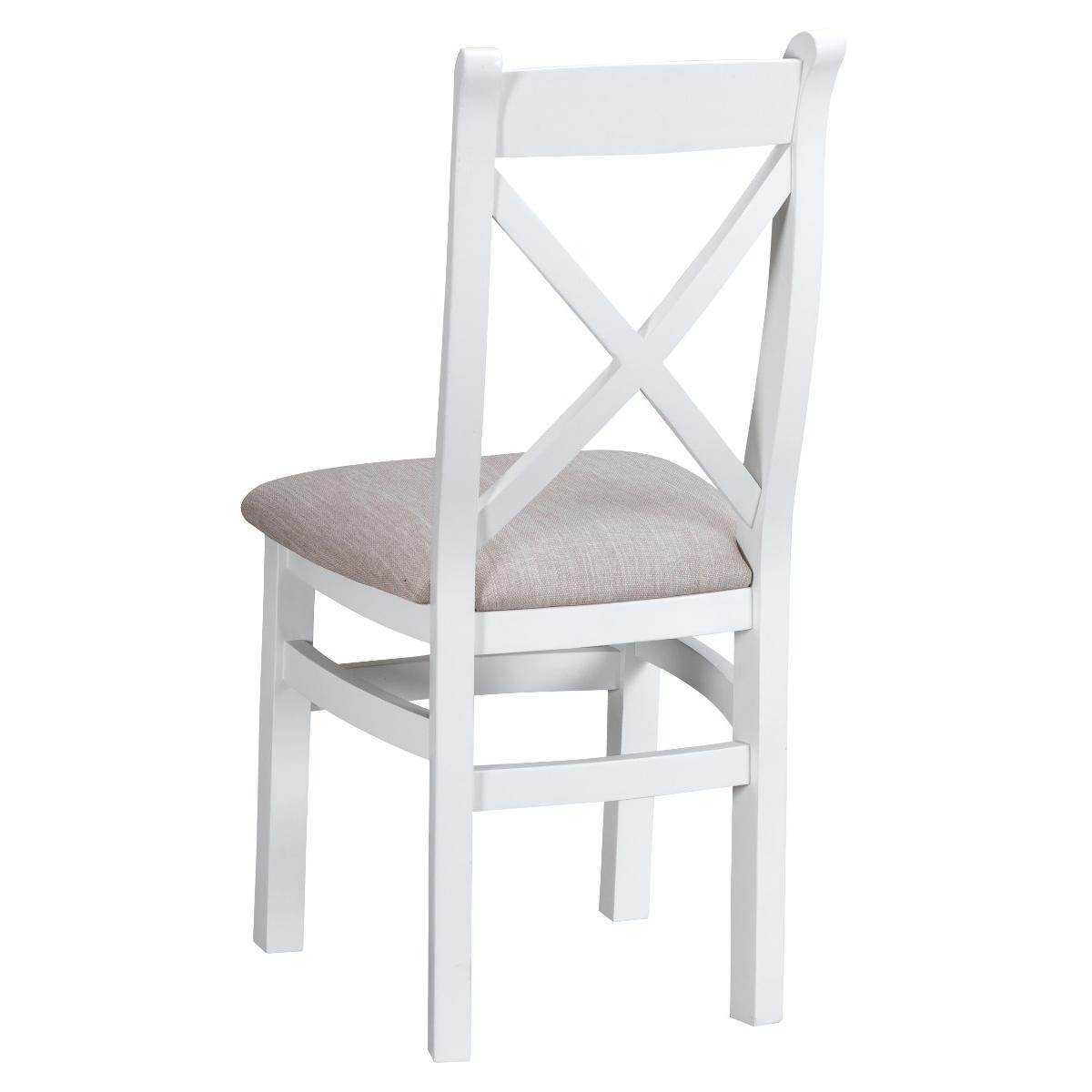 Eden Oak and White 180cm Butterfly Extending Table with Cross Back Dining Chairs with Fabric Seats - Oak and White, 6 Chairs – image 13
