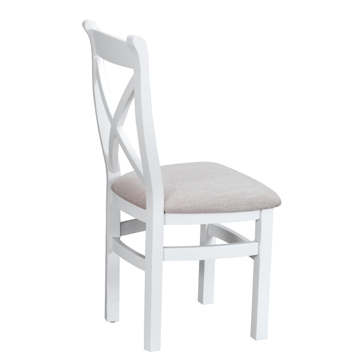 Eden Oak and White 180cm Butterfly Extending Table with Cross Back Dining Chairs with Fabric Seats - Oak and White, 6 Chairs – image 15