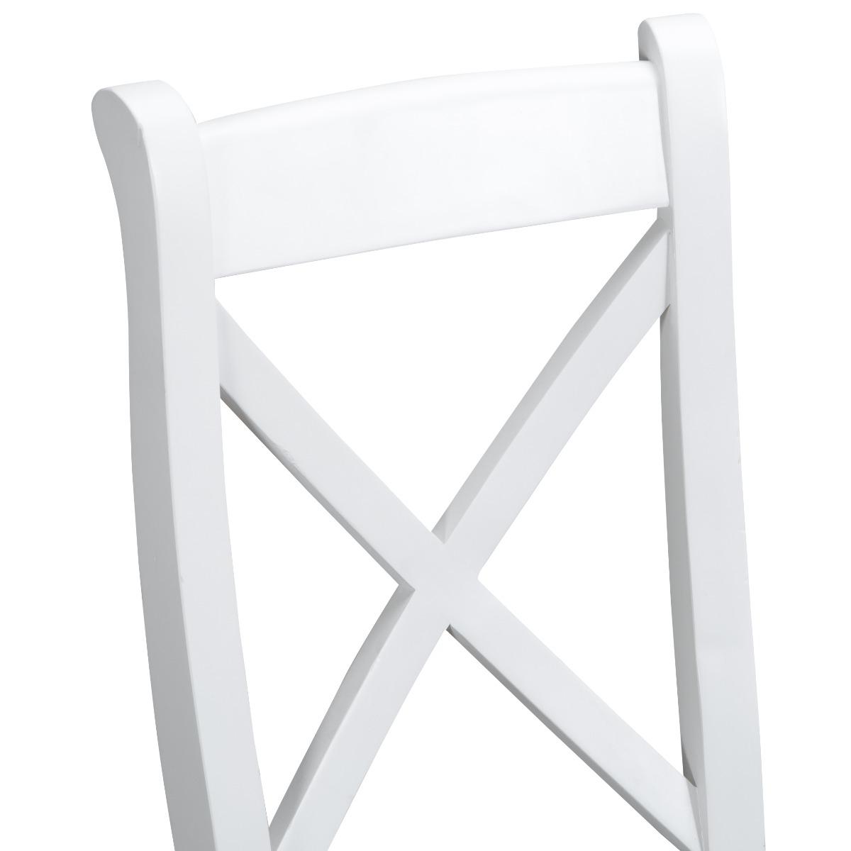 Eden Oak and White 180cm Butterfly Extending Table with Cross Back Dining Chairs with Fabric Seats - Oak and White, 6 Chairs – image 17