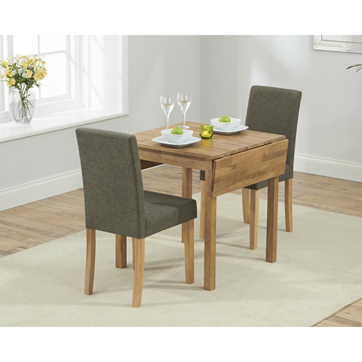 Oxford 70cm Solid Oak Extending Dining Table with Mia Fabric Chairs – image 2
