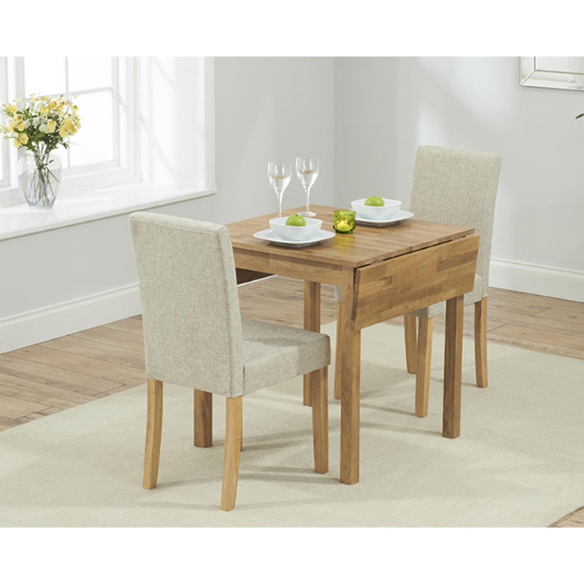 Oxford 70cm Solid Oak Extending Dining Table with Mia Fabric Chairs – image 4