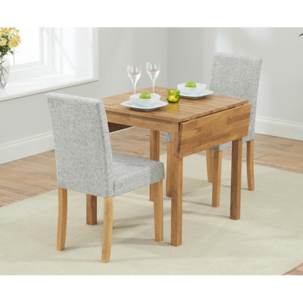 Oxford 70cm Solid Oak Extending Dining Table with Mia Fabric Chairs – image 1