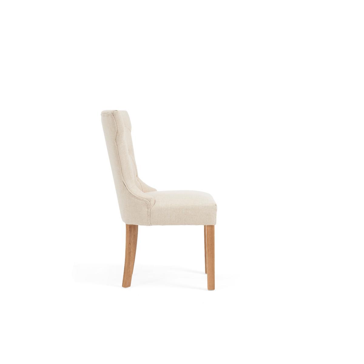 Madrid 240cm Solid Oak Dining Table with Camille Fabric Chairs – image 17