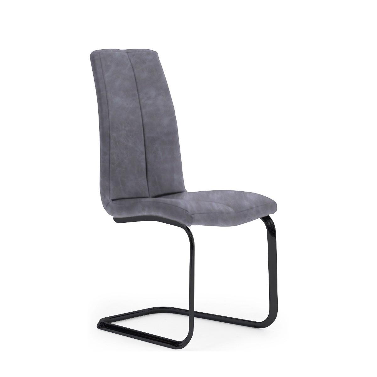 Liza Grey Fabric Antique Hoop Leg Dining Chairs - Grey – image 3