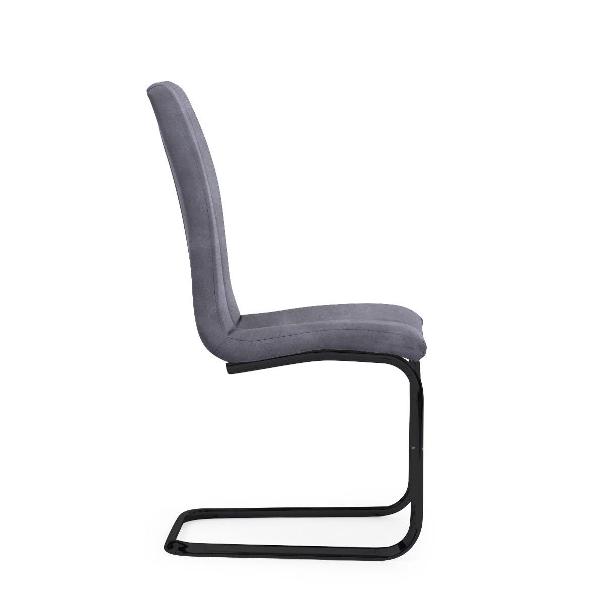 Liza Grey Fabric Antique Hoop Leg Dining Chairs - Grey – image 4