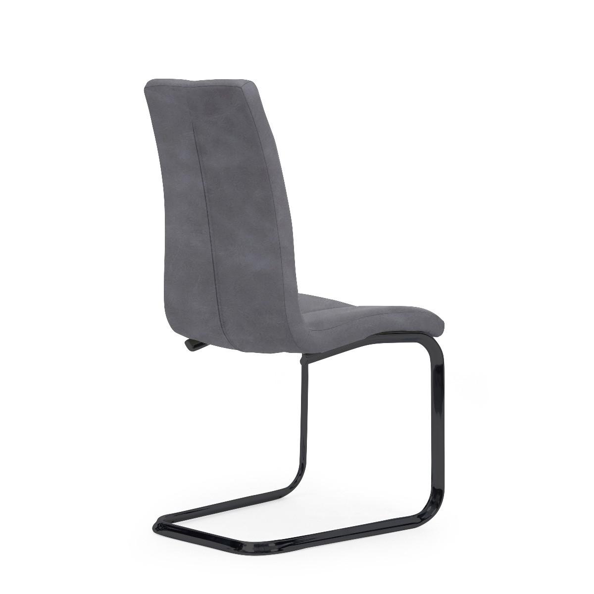 Liza Grey Fabric Antique Hoop Leg Dining Chairs - Grey – image 5
