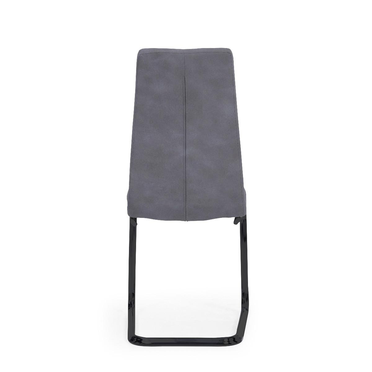 Liza Grey Fabric Antique Hoop Leg Dining Chairs - Grey – image 6