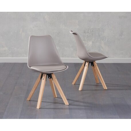 Oscar Mink Faux Leather Square Leg Dining Chairs – image 3