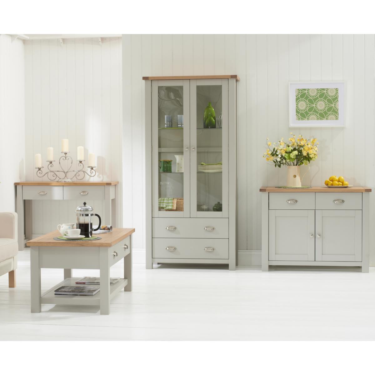 Somerset 90cm Oak and Grey Flip Top Extending Dining Table with Somerset Chairs - Oak and Grey, 4 Chairs – image 11