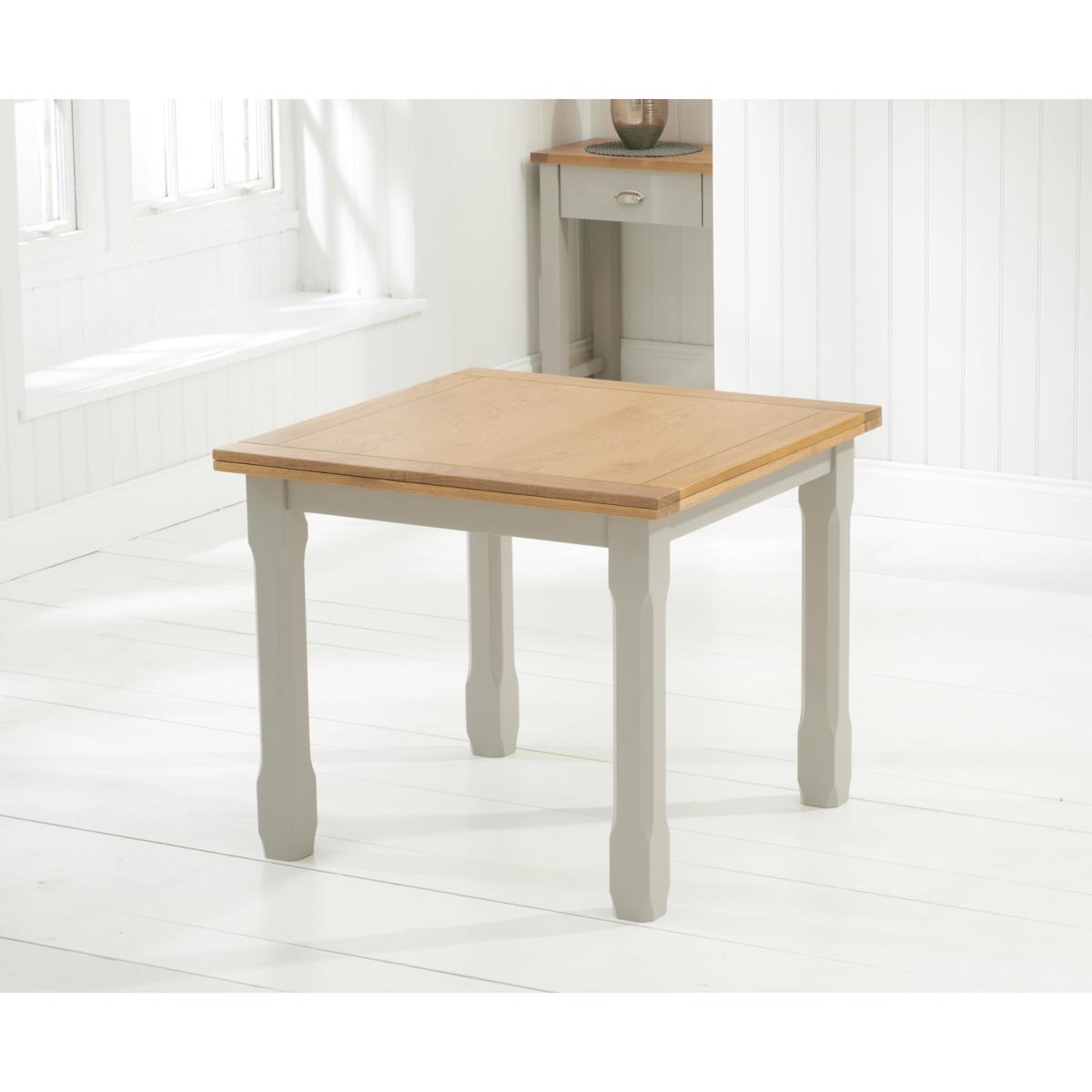 Somerset 90cm Oak and Grey Flip Top Extending Dining Table with Somerset Chairs - Oak and Grey, 4 Chairs – image 5