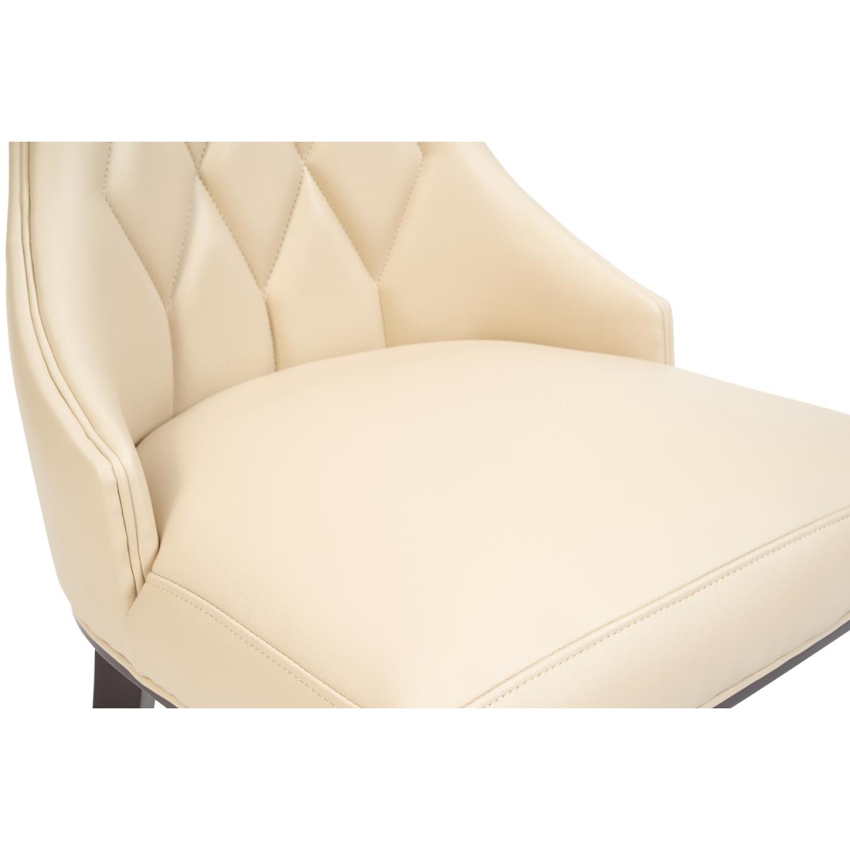 Freya Cream Faux Leather Dining Chairs - Cream – image 8