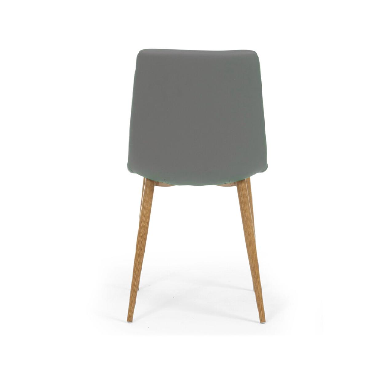 Astrid Grey Wooden Leg with Faux Leather Dining Chairs – image 5