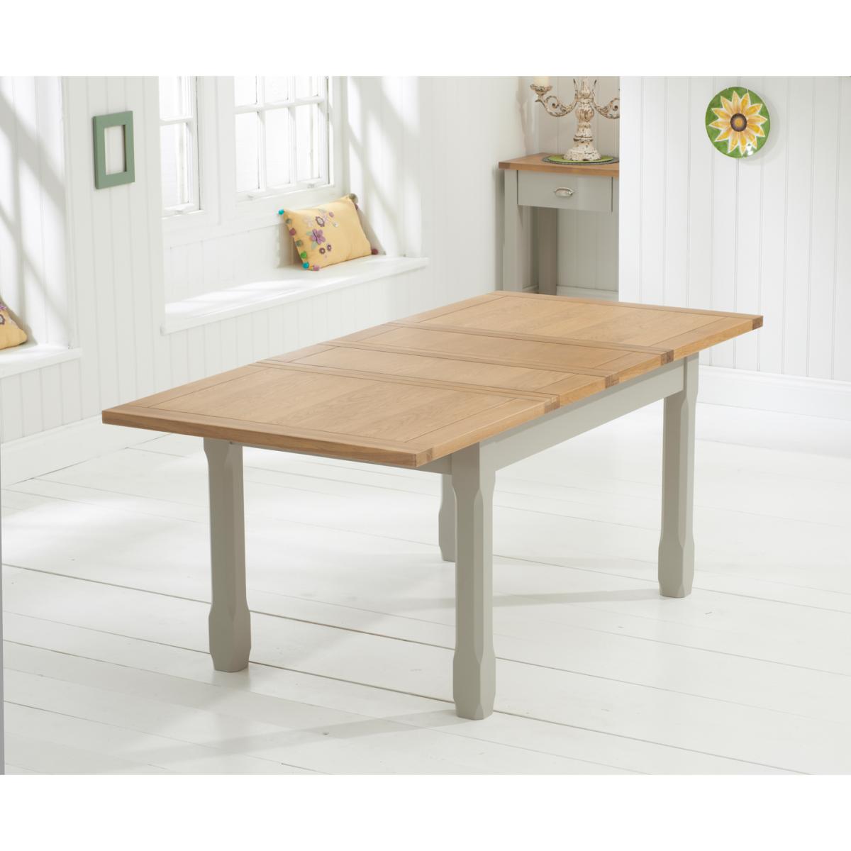 Somerset 130cm Oak and Grey Extending Dining Table with Somerset Chairs - Oak and Grey, 4 Chairs – image 6