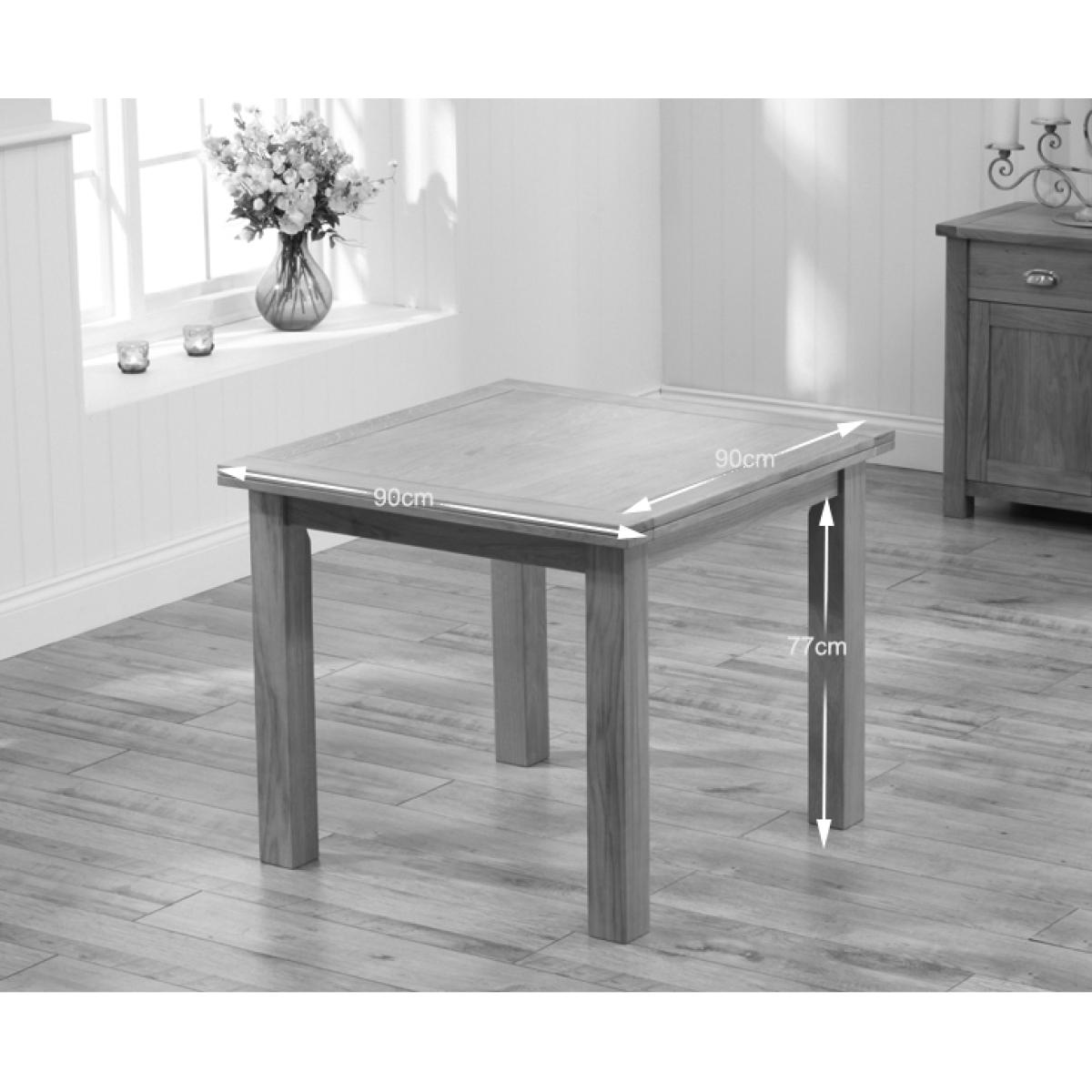 Somerset 90cm Flip Top Oak Dining Table with Mia Fabric Chairs – image 15
