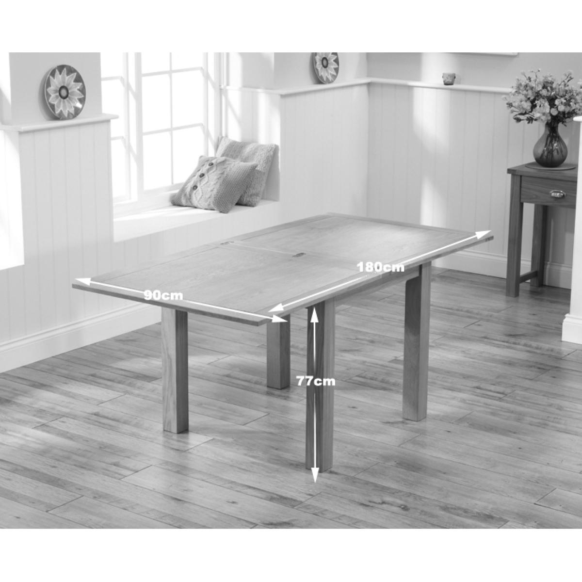 Somerset 90cm Flip Top Oak Dining Table with Mia Fabric Chairs – image 16