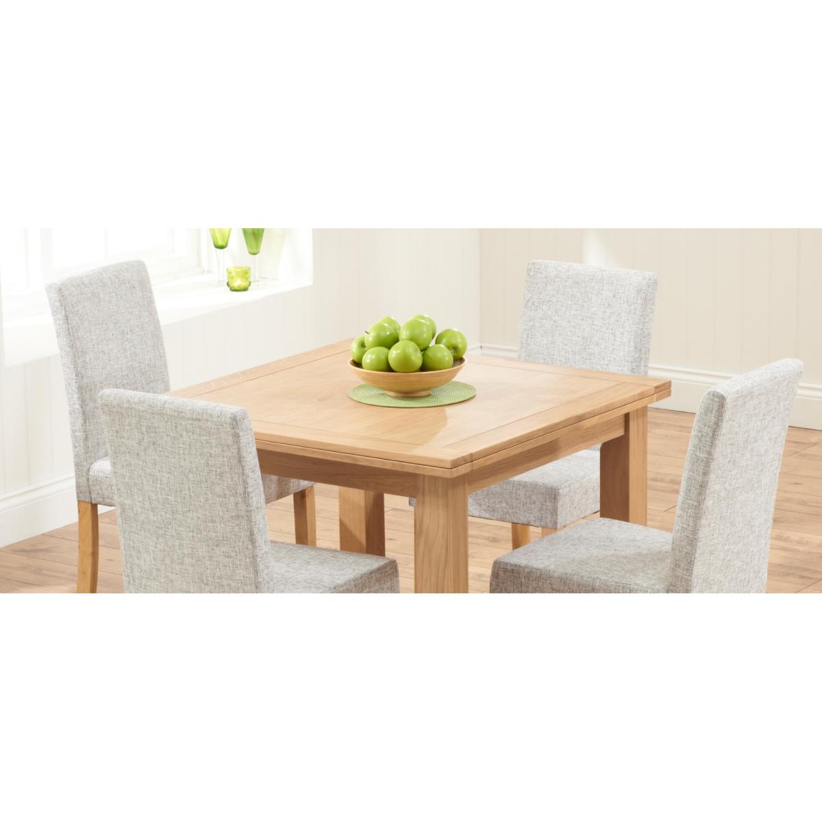 Somerset 90cm Flip Top Oak Dining Table with Mia Fabric Chairs – image 17