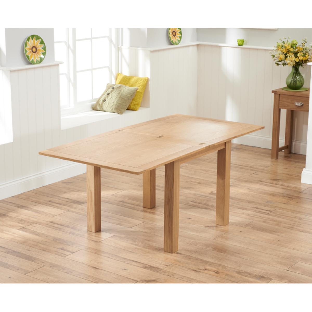 Somerset 90cm Flip Top Oak Dining Table with Mia Fabric Chairs – image 9