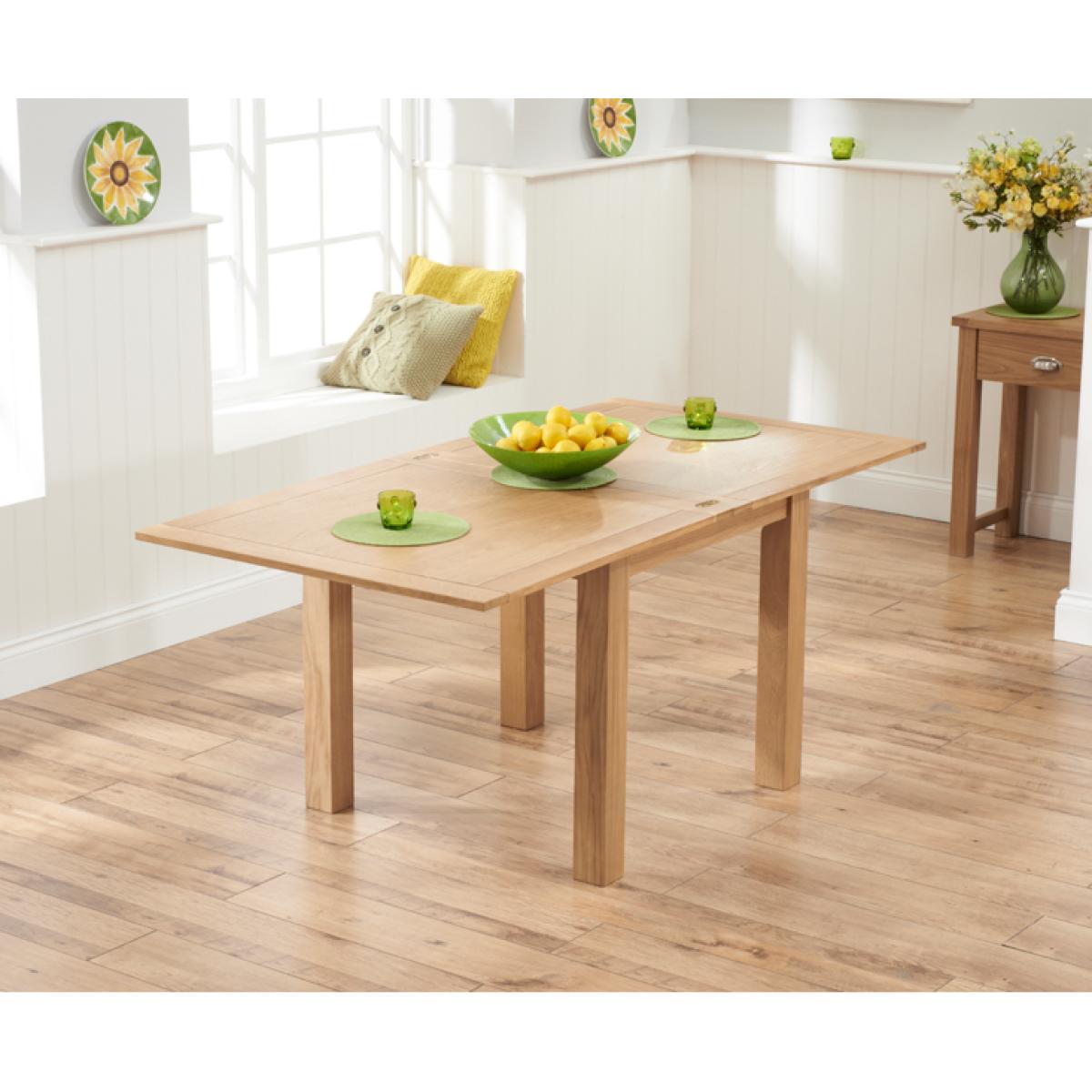 Somerset 90cm Flip Top Oak Dining Table with Mia Fabric Chairs – image 10
