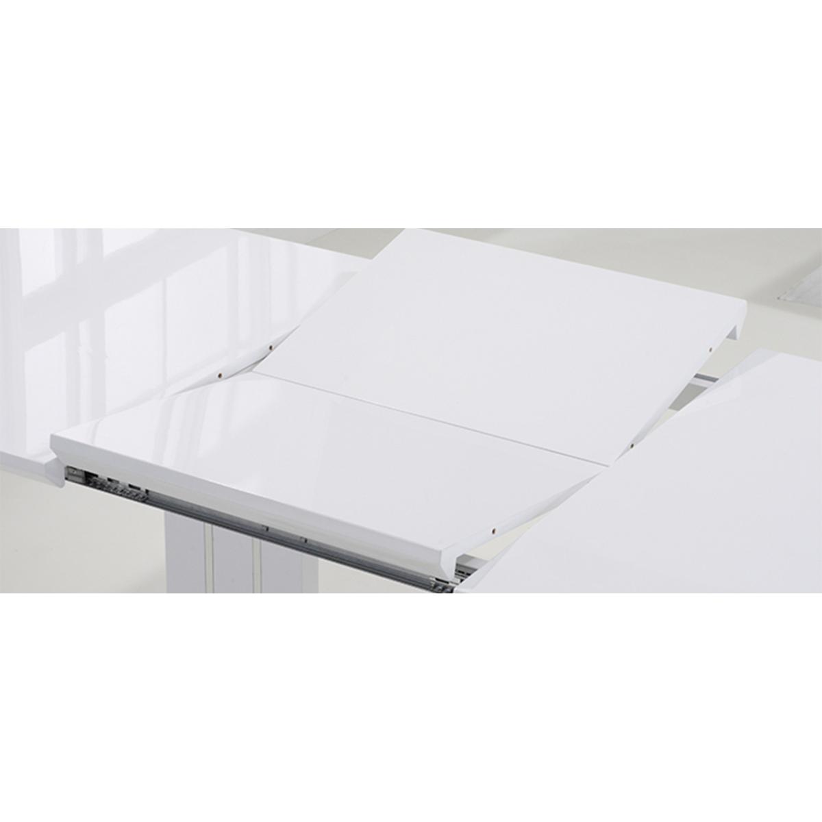Tula 160cm White High Gloss Extending Dining Table with Hampstead Z Chairs – image 11