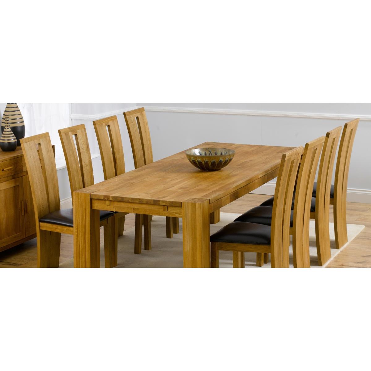 Madrid 240cm Solid Oak Dining Table with Montreal Chairs – image 10