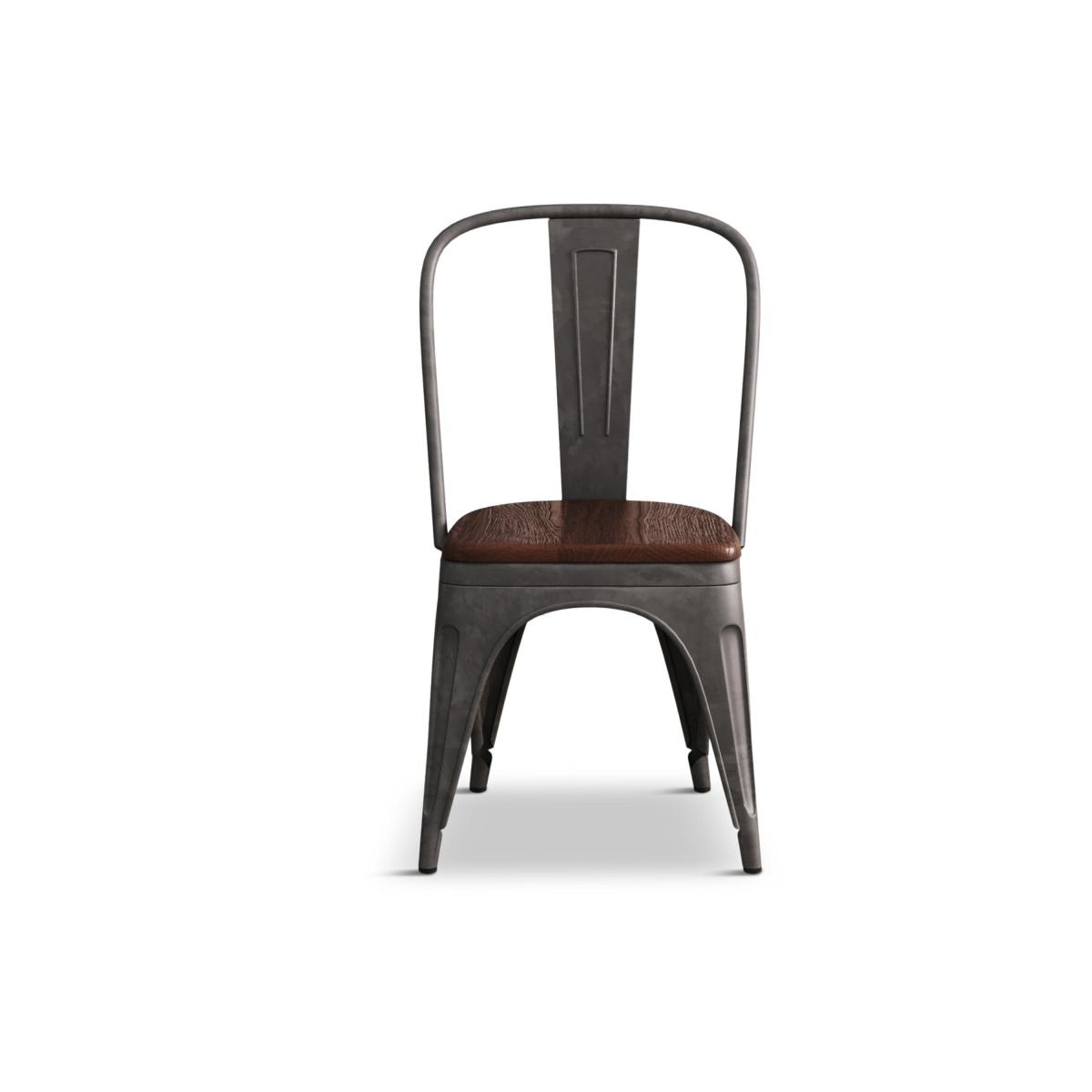 Dakota Dark Acacia and Metal Dining Chairs – image 11