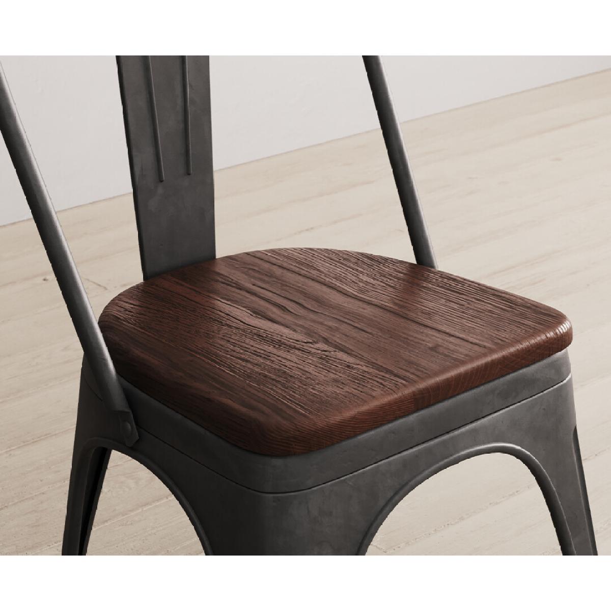 Dakota Dark Acacia and Metal Dining Chairs – image 4