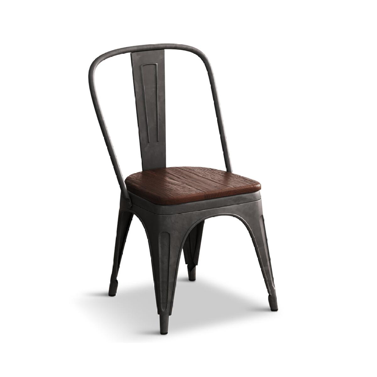 Dakota Dark Acacia and Metal Dining Chairs – image 6