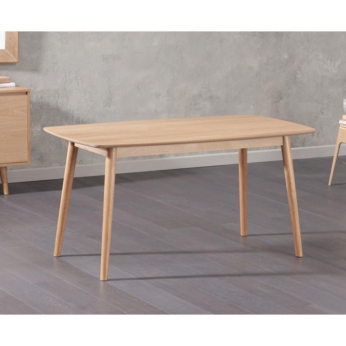 Nordic 150cm Oak Dining Table with Oscar Fabric Round Leg Chairs – image 4