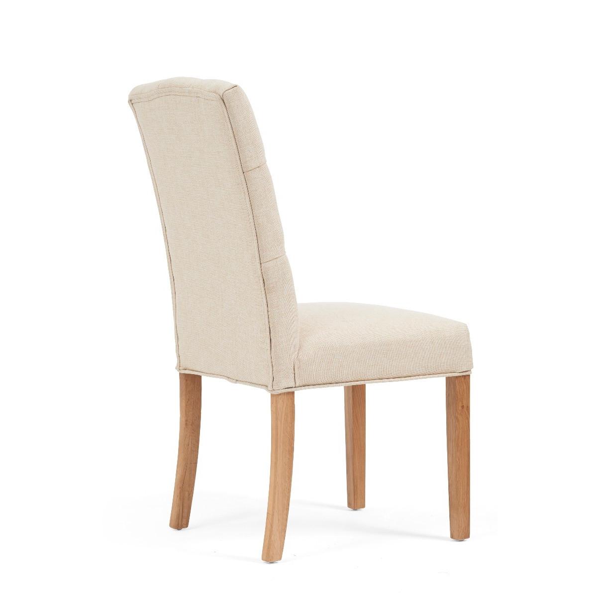 Claudia Cream Fabric Dining Chairs - Cream – image 7