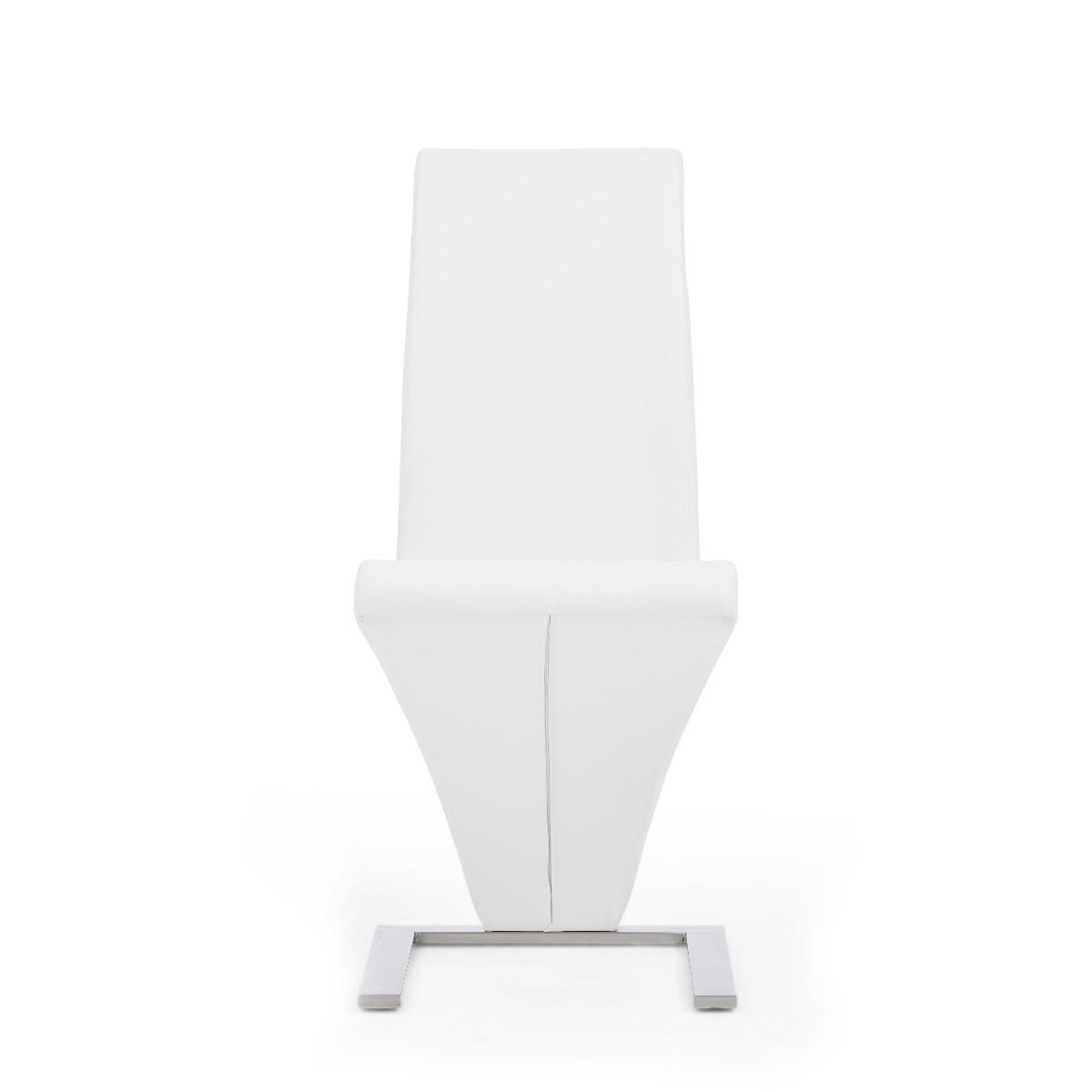 Aldo Z Ivory White Faux Leather Dining Chairs – image 2