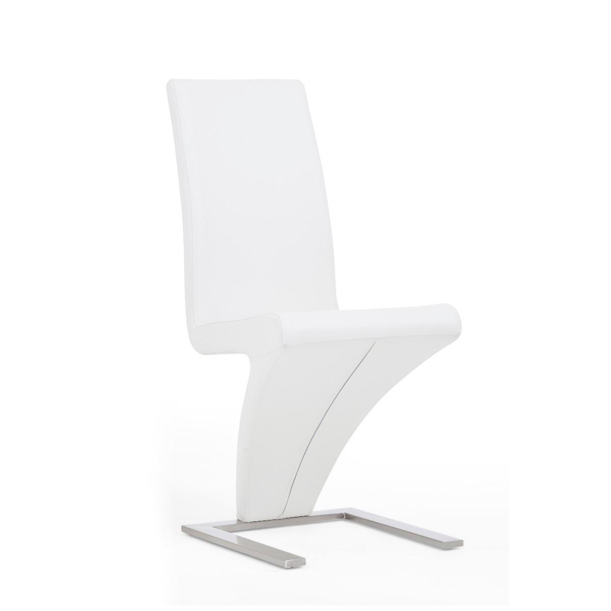 Aldo Z Ivory White Faux Leather Dining Chairs – image 3