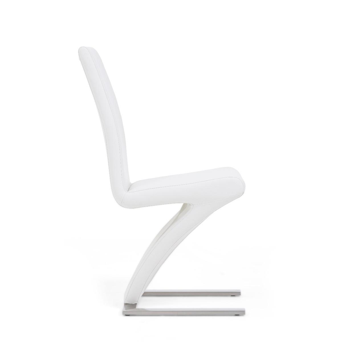 Aldo Z Ivory White Faux Leather Dining Chairs – image 5