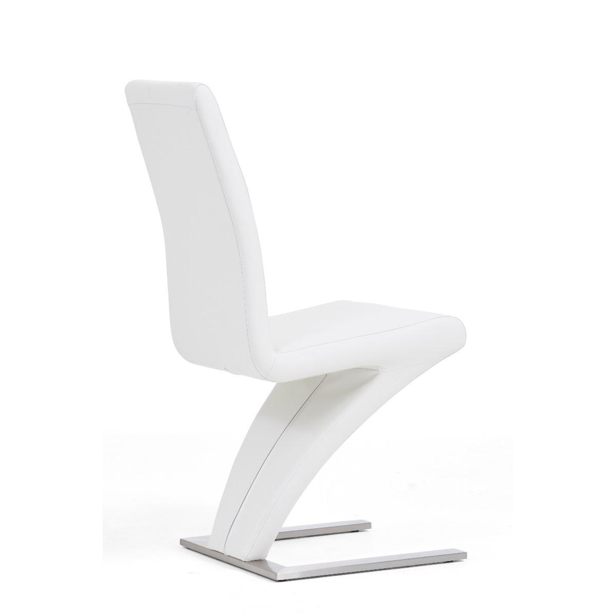Aldo Z Ivory White Faux Leather Dining Chairs – image 7