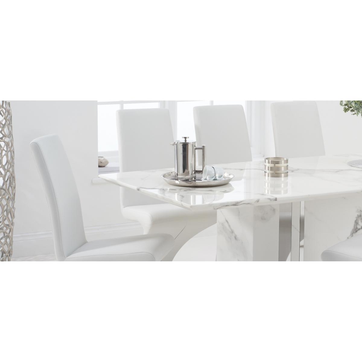 Aldo Z Ivory White Faux Leather Dining Chairs – image 8
