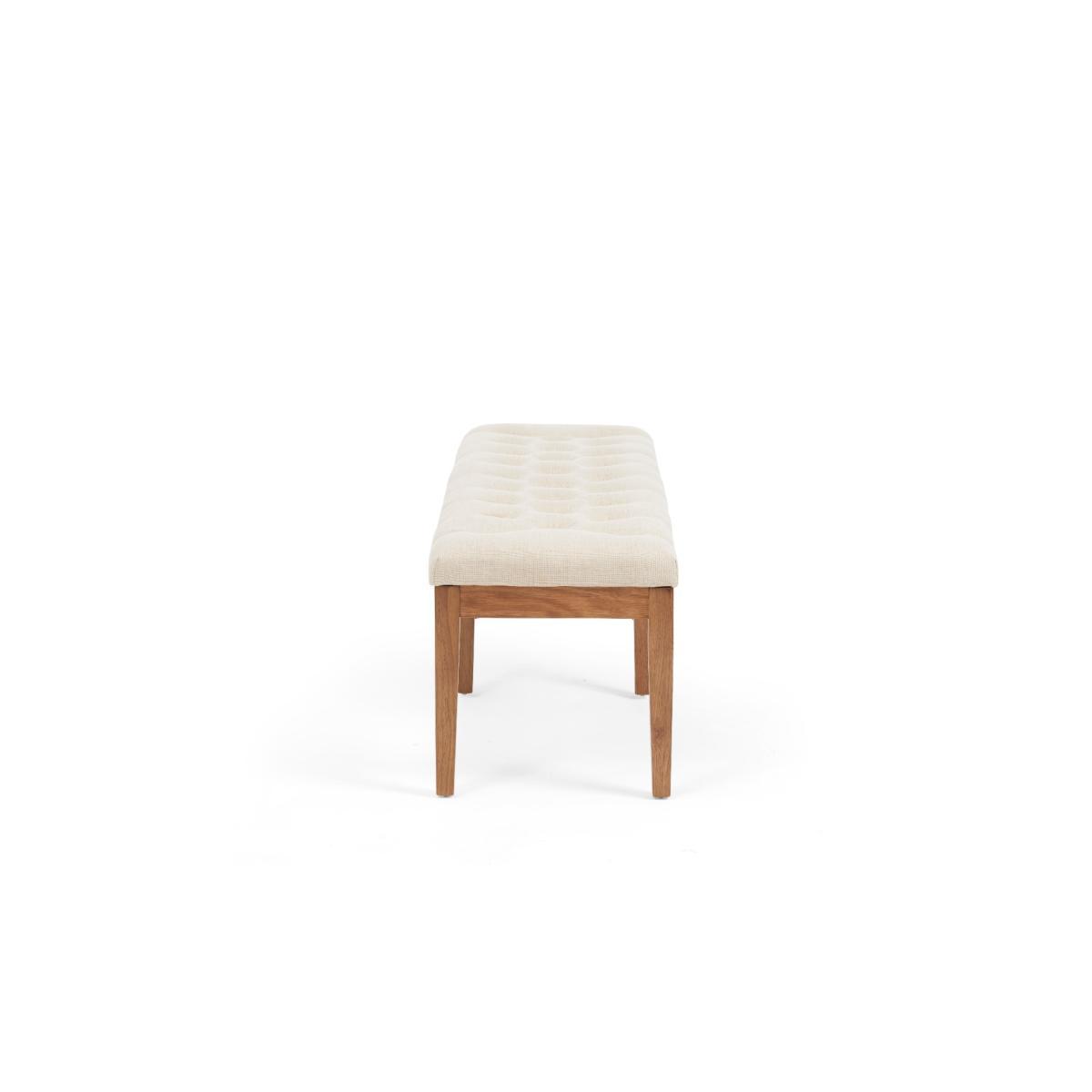 Madrid 200cm Solid Oak Dining Table with Isobel Fabric Chairs and Camille Cream Fabric Bench - Grey, 2 Chairs – image 16