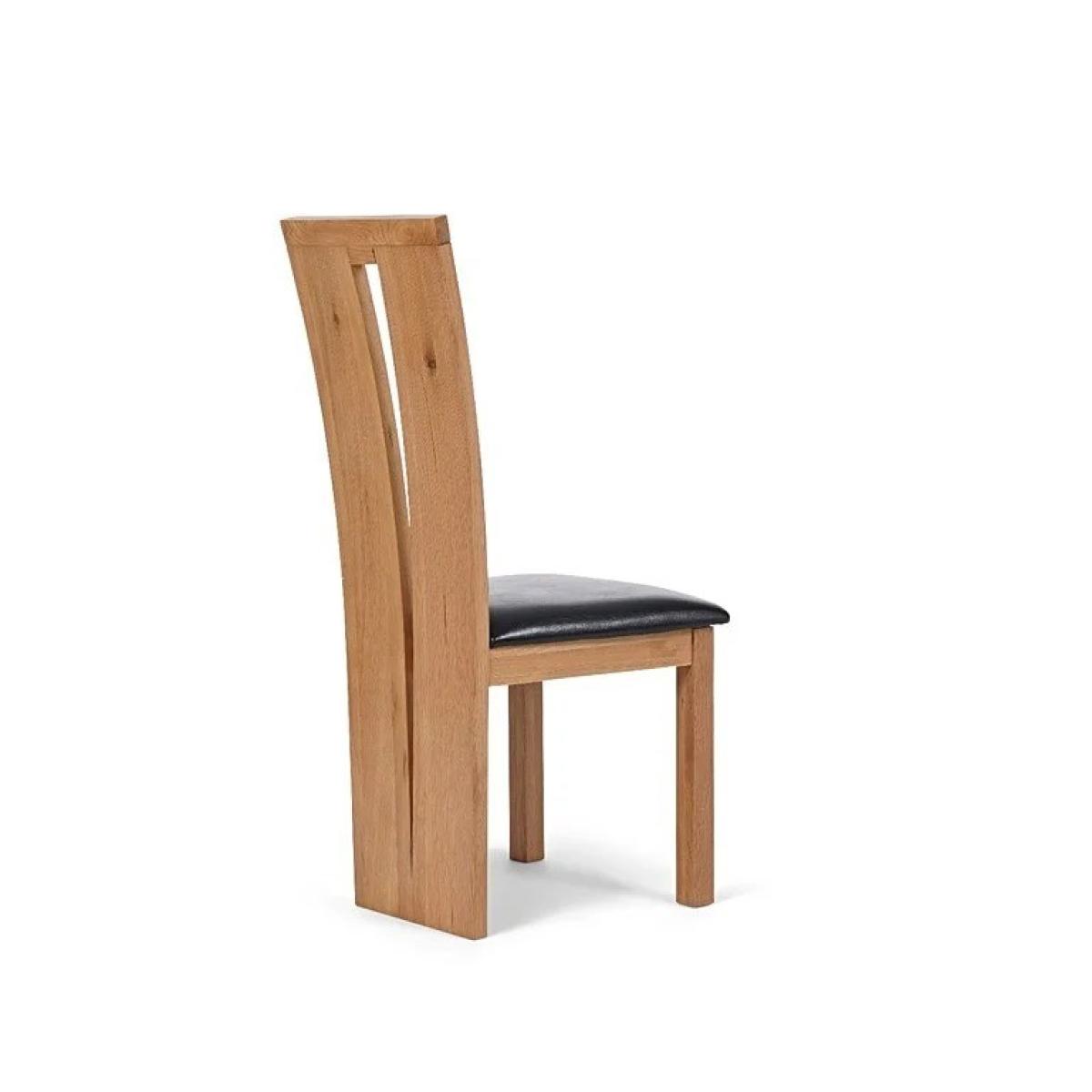 Ex-display Set of FOUR Montreal Solid Oak and Brown Dining Chairs – image 5
