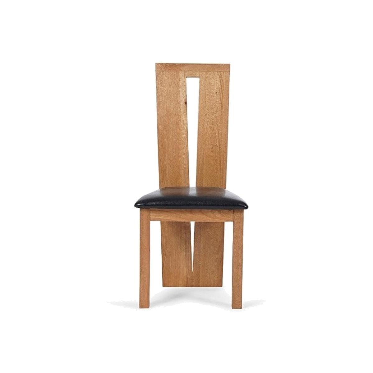 Ex-display Set of FOUR Montreal Solid Oak and Brown Dining Chairs – image 1
