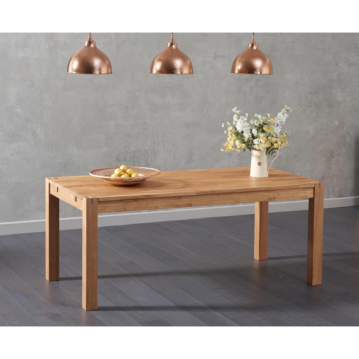 Verona 180cm Solid Oak Dining Table with Claudia Chairs – image 3