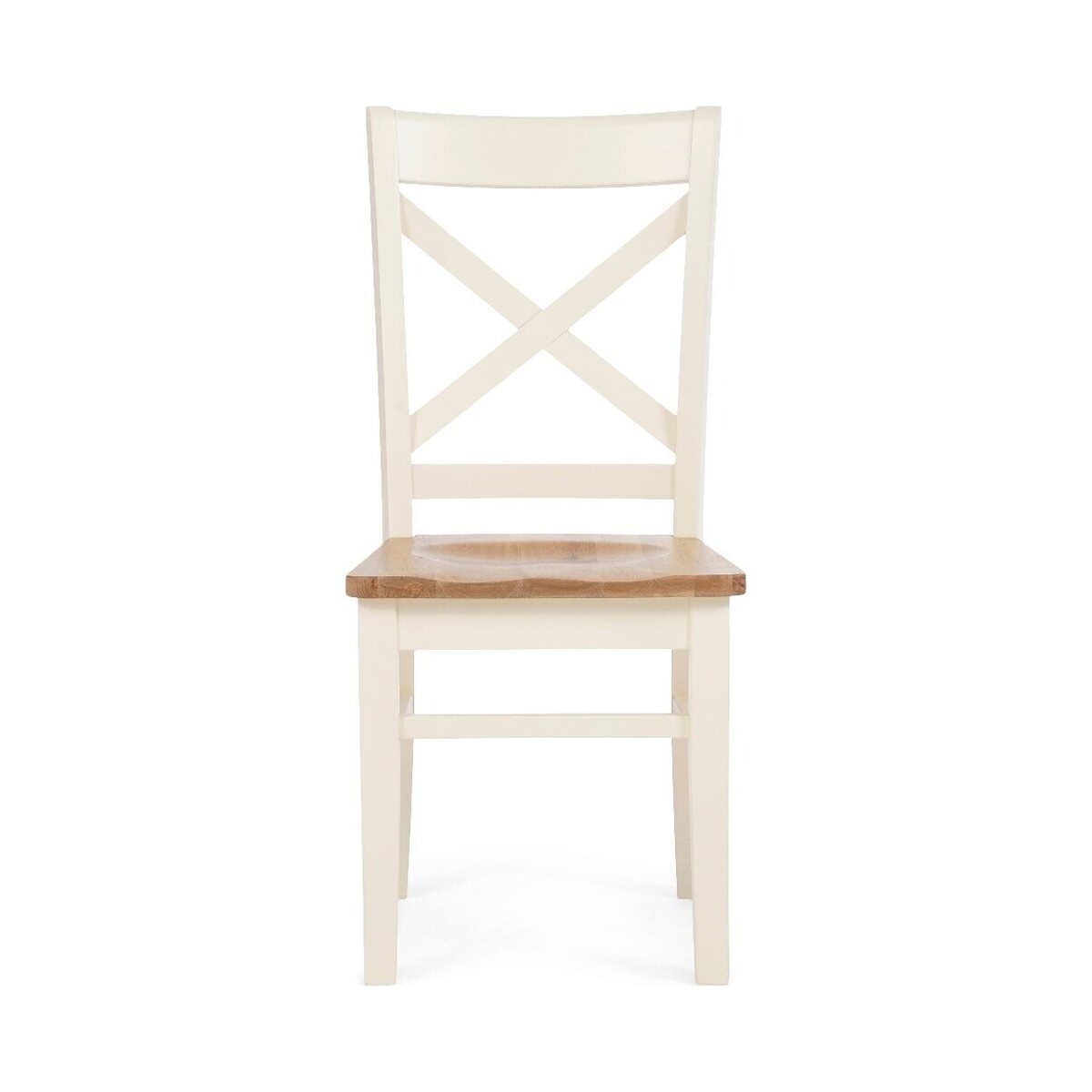 Cavendish Solid Oak and Cream Dining Chairs – image 2