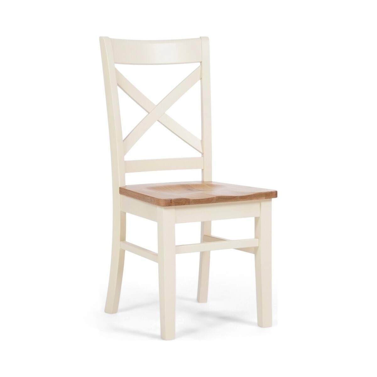 Cavendish Solid Oak and Cream Dining Chairs – image 1