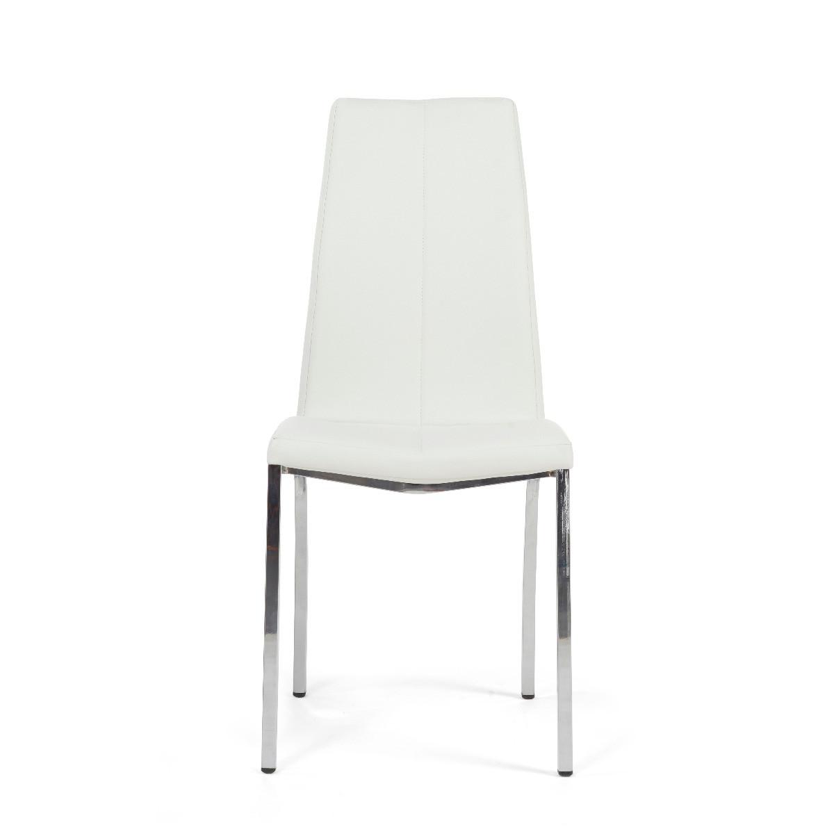 Marco Ivory White Faux Leather Dining Chairs – image 2