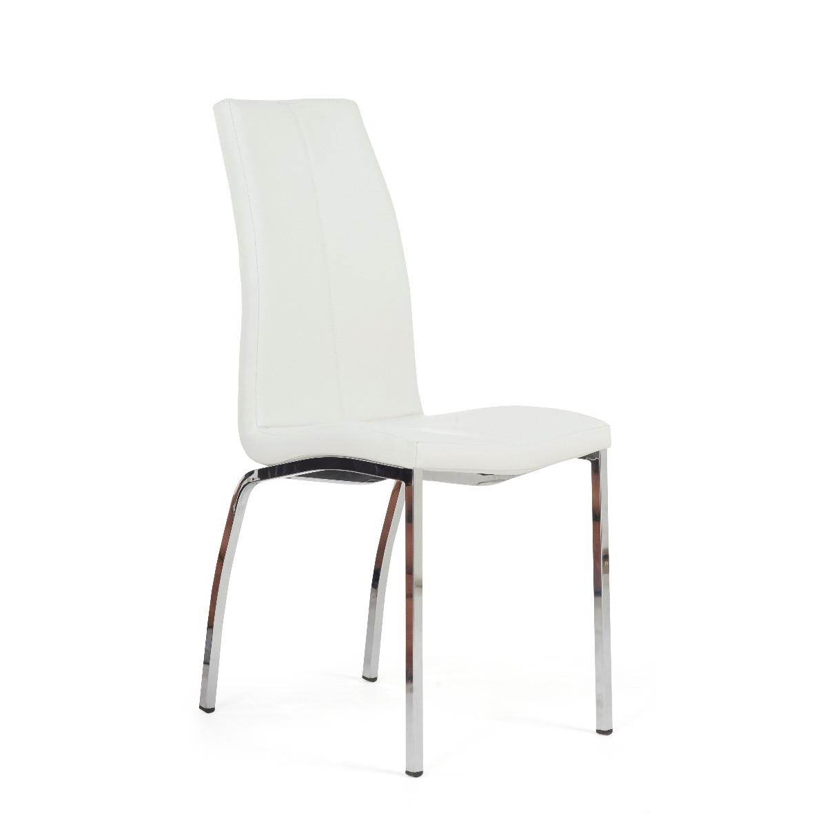 Marco Ivory White Faux Leather Dining Chairs – image 3