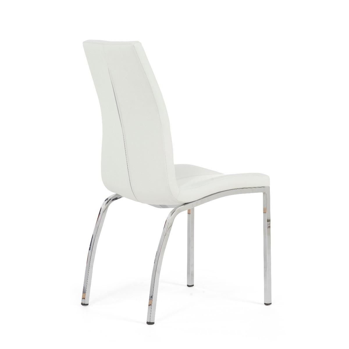 Marco Ivory White Faux Leather Dining Chairs – image 6
