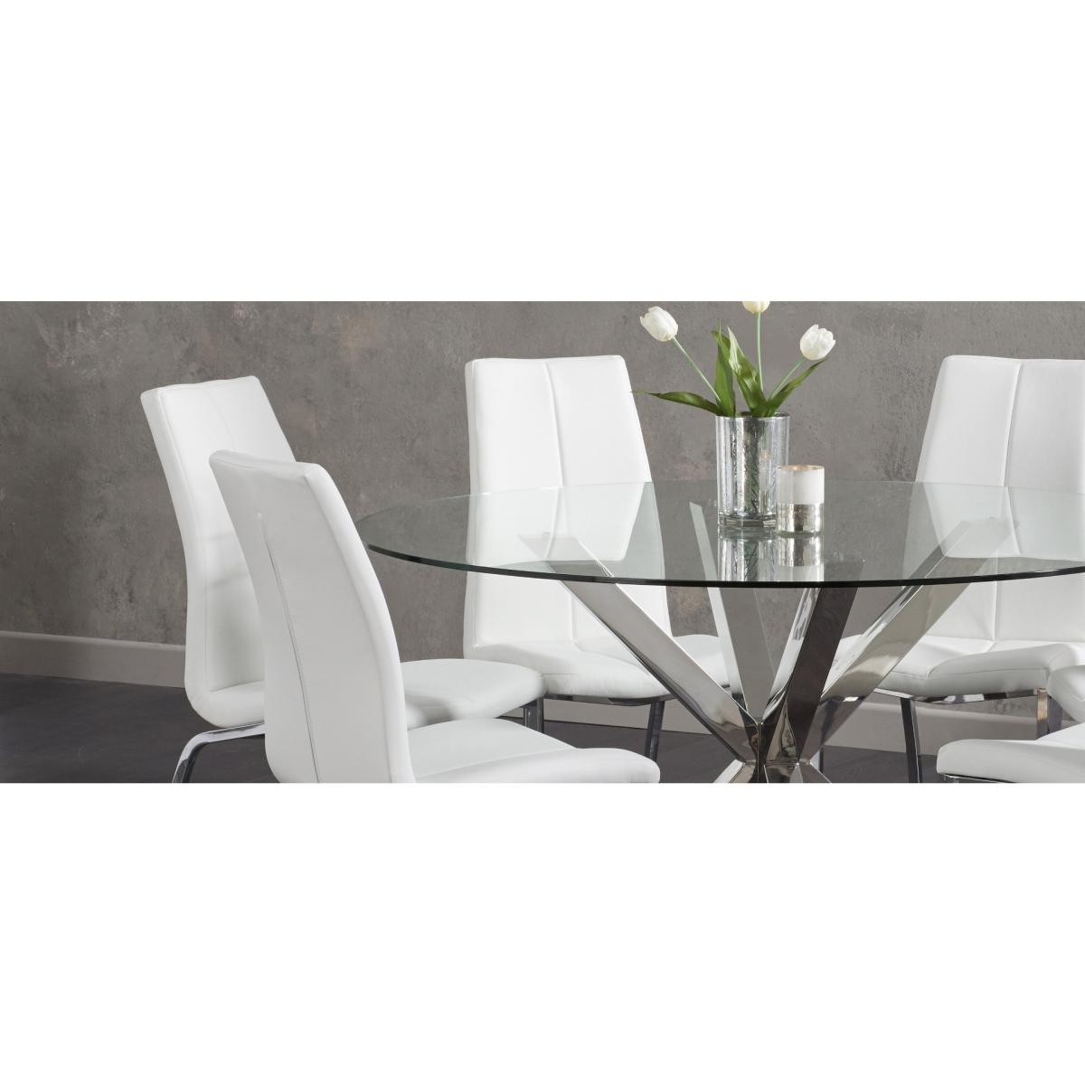 Marco Ivory White Faux Leather Dining Chairs – image 7