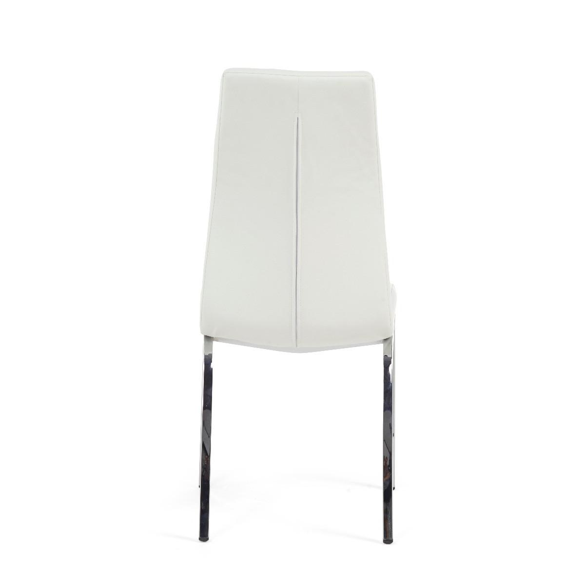 Marco Ivory White Faux Leather Dining Chairs – image 8